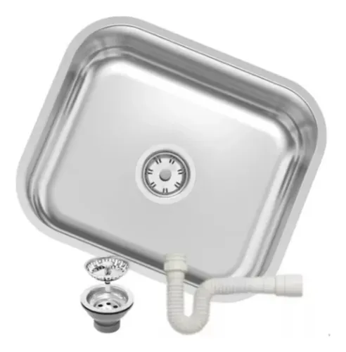 Cuba Inox Tramontina Inox Fosca 40×34 Válvula Sifão Inox