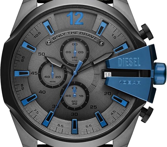 Diesel Mega Chief Relógio masculino, cronógrafo masculino