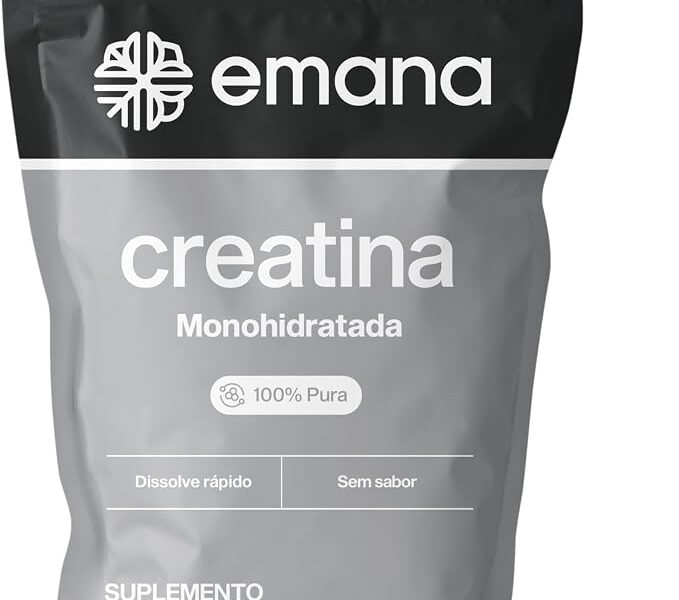 Emana Creatina Monohidratada 100% Pura Sem Sabor Micronizada – 300g