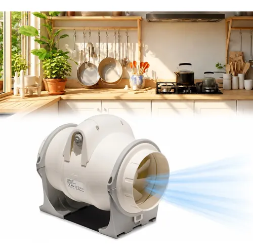 Exaustor In-line Turbo 125mm 127v 40w Residencial Silencioso
