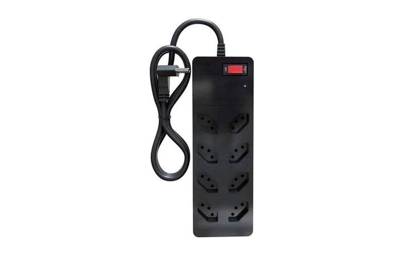 Filtro de Linha com Protetor de Surto DPS iCLAMPER Energia 8 Tomadas 3 Pinos 10 Amperes com Tecnologia LCF Anti Raio Cor Preto