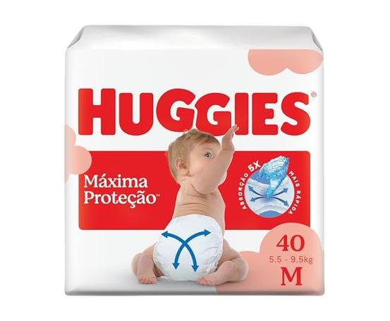 Fralda Descartável Huggies Máxima Proteção Tamanho M 40 unidades – Nova fralda Supreme Care aberta com tecnologia Xtra-Flex, canais em X que se adaptam aos movimentos e máxima proteção sem fralda caída (embalagem pode variar) na Link por R$ 36,09