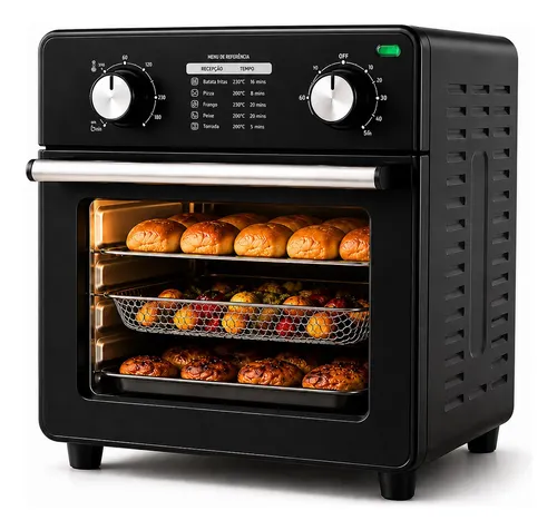 Fritadeira Elétrica Forno Oven 10l Preto 110v Air Fryer