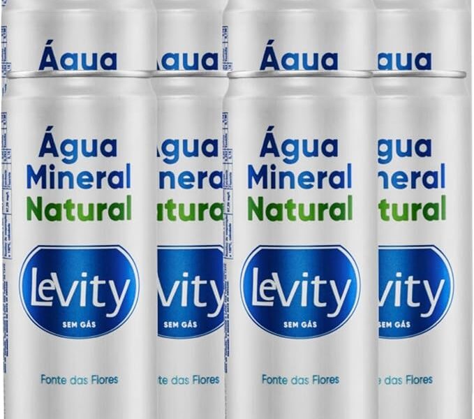 ÁGUA MINERAL LEVITY SEM GÁS LATA DESCARTÁVEL 350 ML C/ 12 UND
