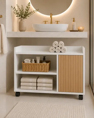 Gabinete Para Banheiro Espaçoabda Multiuso Frete Gratis