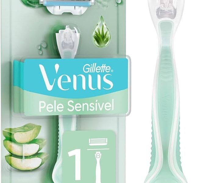 Gillette Venus Pele Sensível Aparelho de Depilar com Aloe Vera, 1 Unidade