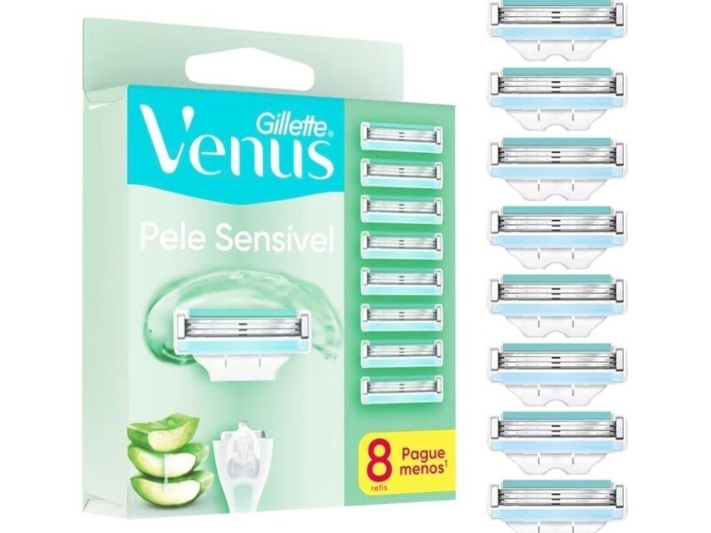 Gillette Venus Pele Sensível Carga para Aparelho de Depilar, 8 Unidades