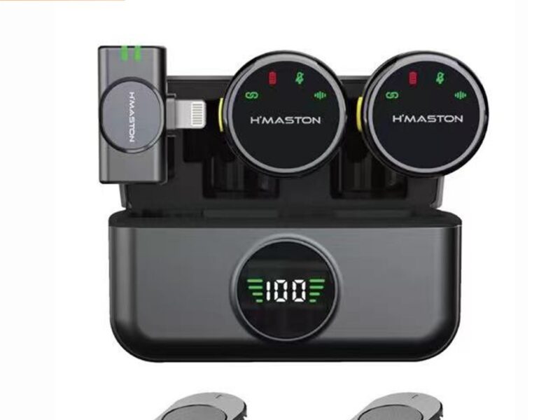 H’maston MK18/19 Microfone De Lapela Profissional Sem fio Magnético Redução de Ruído
