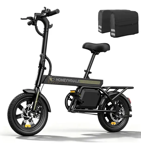 Honeywhale B20 Bicicleta Elétrica, 440w-35km-25km/h-120kg, Scooter Motor-ebike-adulto-bike-autonomia-velocidade Máxima-carga-honey Whale-fat-dobravel, 14 Aro, Freios A Disco Dianteiros E Traseiros