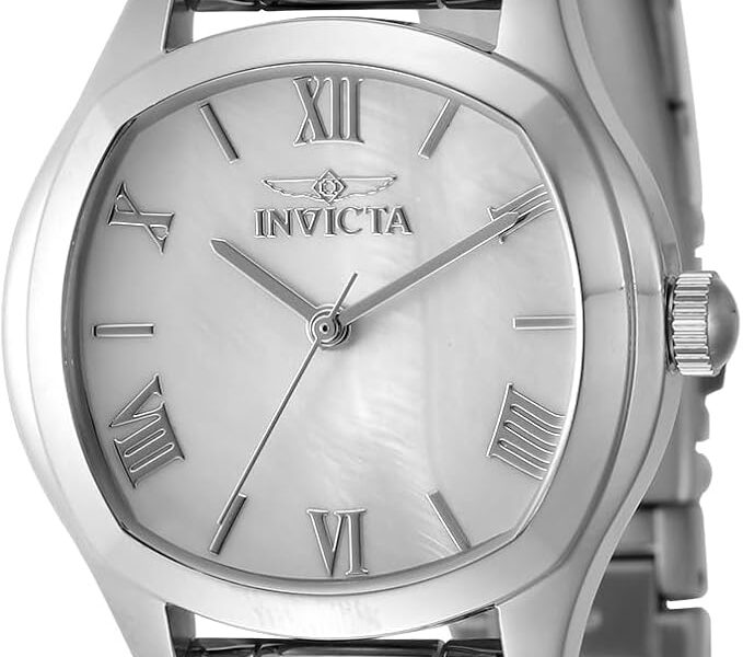 INVICTA Mostrador de aço inoxidável Wildflower Lady 32,5 mm ouro rosa PC21J quartzo