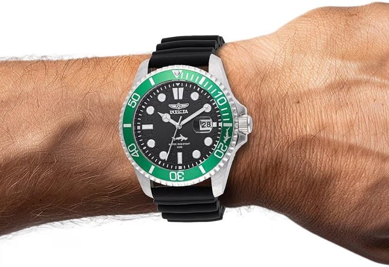 INVICTA Mostrador masculino Pro Diver 43 mm, aço inoxidável, dourado, preto, quartzo PC32