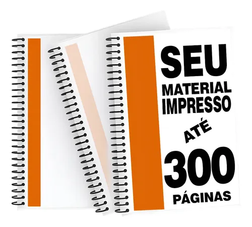 Impressão Apostilas Até 300 Páginas Coloridas + Encadernação