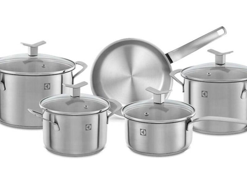Jogo de Panelas Electrolux Inox com 5 Peças Design com Fundo Triplo