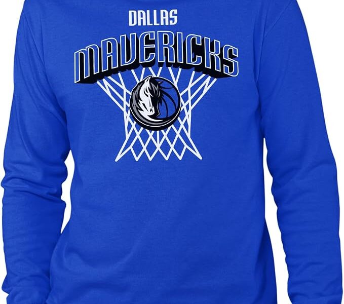 Junk Food NBA – Nothing But Net – Camiseta adulta oficialmente licenciada para fãs de manga comprida para homens e mulheres