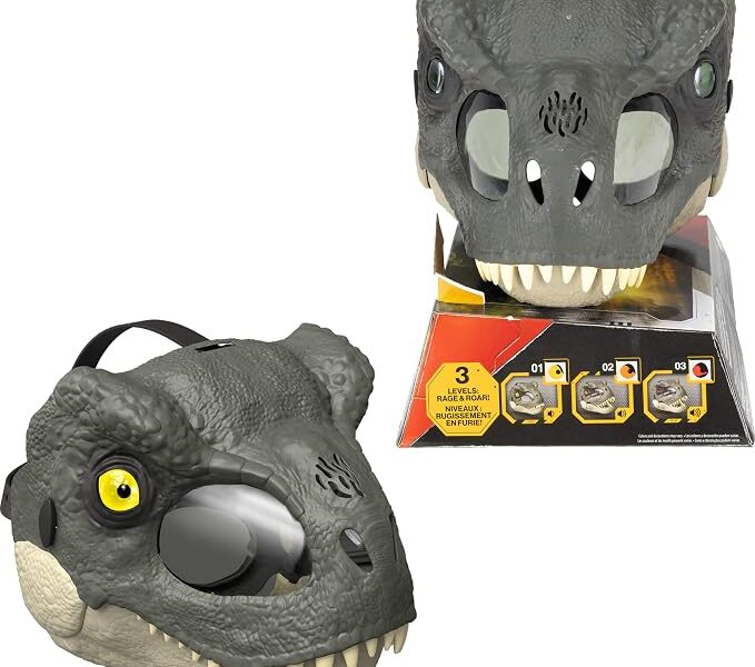 Jurassic World Brinquedo Rebirth Máscara Luxo para crianças a partir de 6 anos