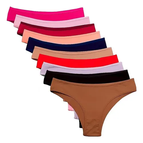 Kit 10 Calcinhas Feminina Algodão Calcinha Tanga Conforto