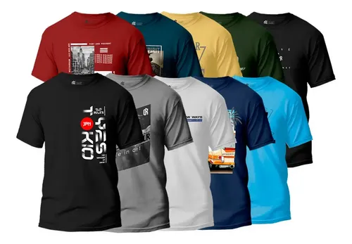 Kit 10 Camisas Camisetas Masculinas Atacado Envio Imediato