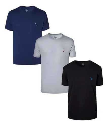 Kit 3 Camisetas Bordadas Céu Reserva