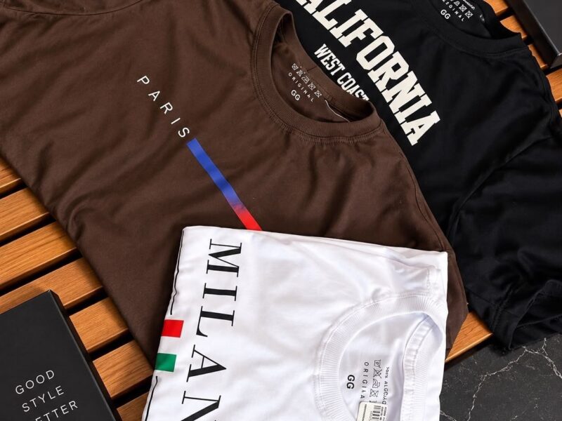 Kit 3 Camisetas Masculina 100% Algodão Premium Verão Casual