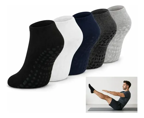 Kit 3 Pares Meia Antiderrapante Pilates Yoga Academia