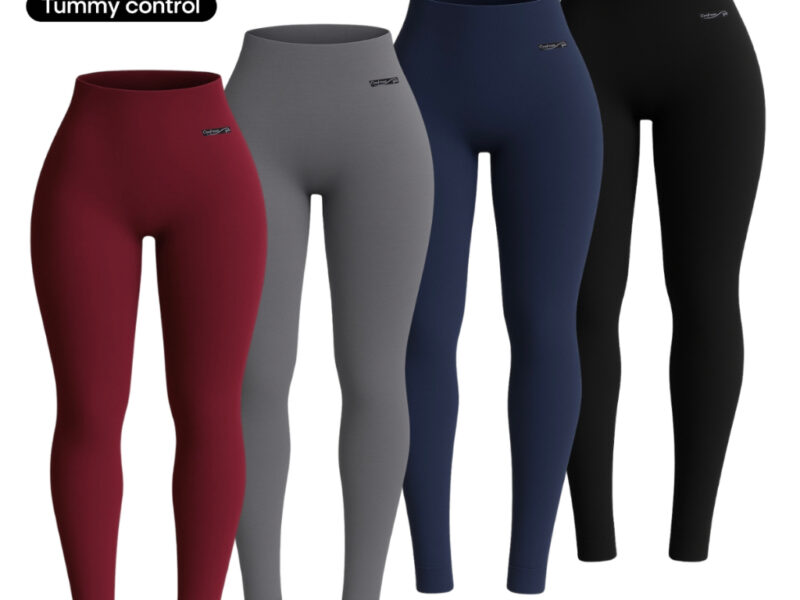 Kit 4 Calças Legging Cintura Alta e Modeladora Zero Transparência