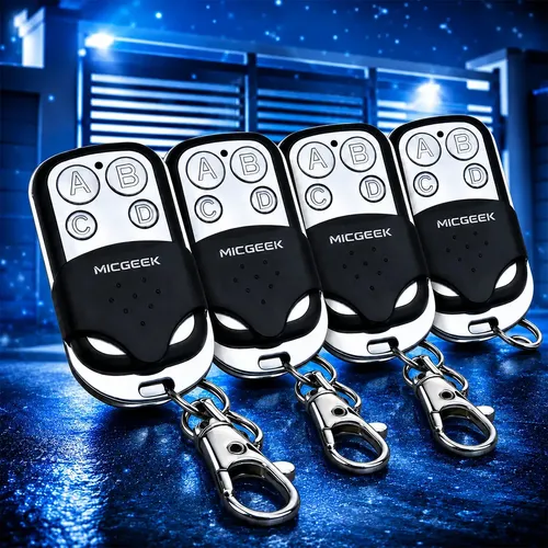 Kit 4 Controle Remoto Universal 4 Botões Para Portão Eletrônico Automatico Alarme Cerca Elétrica 433mhz Micgeek