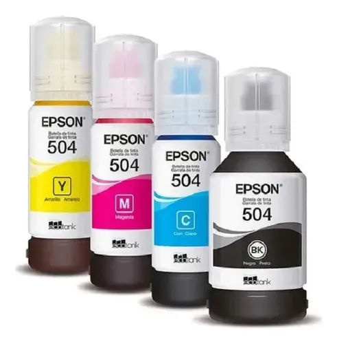 Kit 4 Tintas T504 Original L4150 L4160 L4260 L6270 L14150