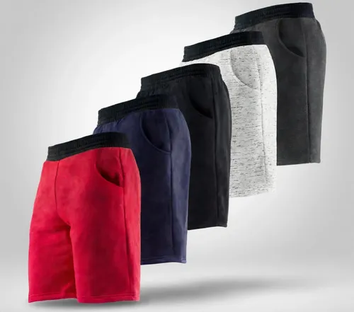 Kit 5 Bermudas Moletom Masculina Sortidas Academia Full Lote