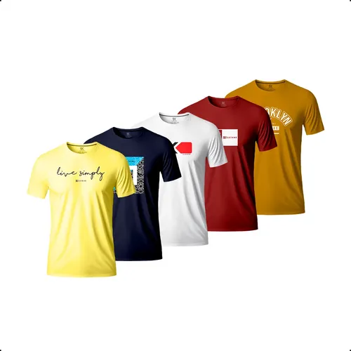 Kit 5 Camiseta Masculina Leves Defeitos Algodão