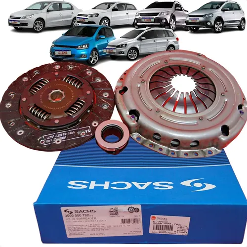 Kit Embreagem Sachs Fox Gol Golf Polo Spacefox Voyage 1.6 8v