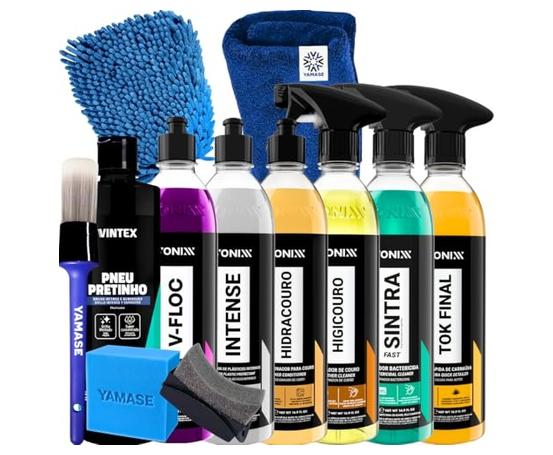 Kit Lavagem Automotiva Completa V-floc Intense Hidracouro Higicouro Sintra Tok Final Vonixx Acessórios Yamase