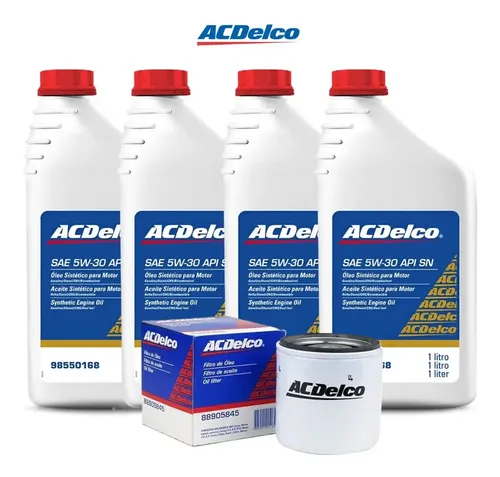 Kit Troca Oleo 5w30 Sintetico Celta 2009 2010 2011 Chevrolet