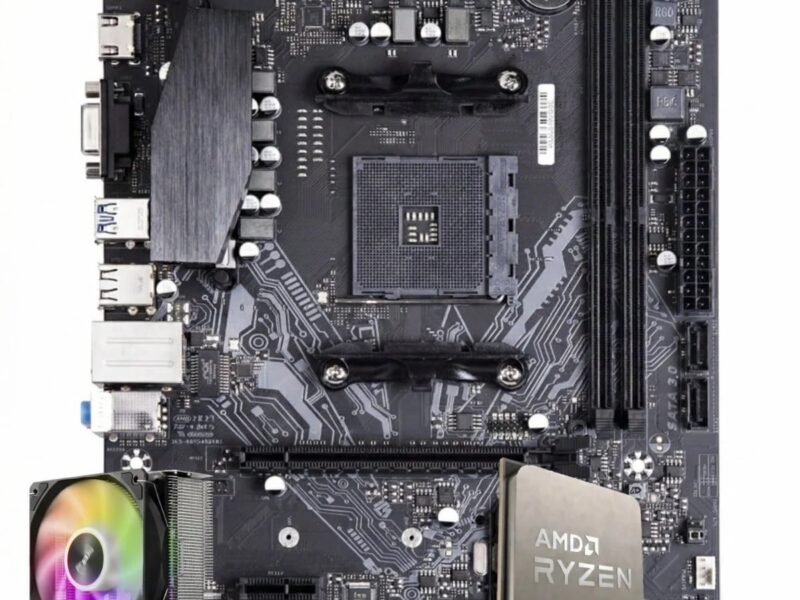 Kit Upgrade Ryzen 7 5700X + Placa-Mãe A520M + Cooler | Terabyte