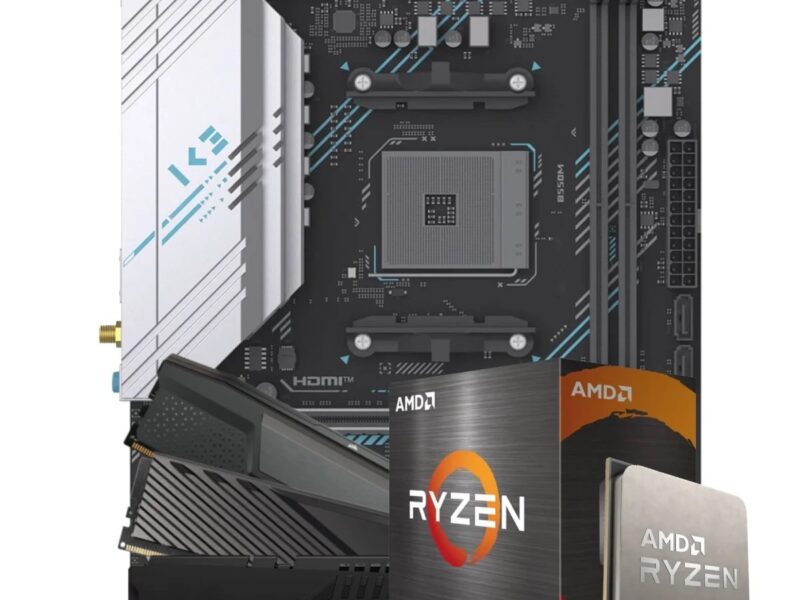 Kit Upgrade Ryzen 7 5700X + Placa Mãe B550 + 16GB DDR4