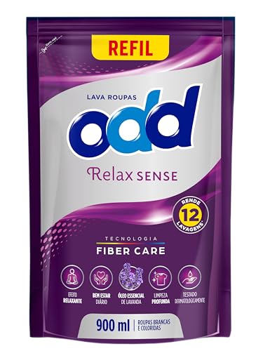 Lava Roupas Líquido Relax Sense Refil 900ml com Óleo de Lavanda