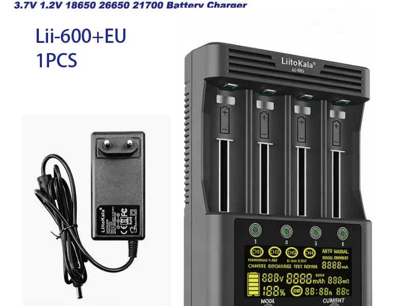 Liitokala Lii-600 Lii-PD4 Lii-PD2 Lii-500 Lii-S8 carregador de bateria lcd para 21700 18650 18350 26650 22650 14500 nimh