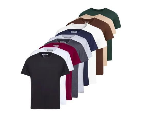 Lote Camiseta Masculina Leves Defeitos Algodão 10 Unidades