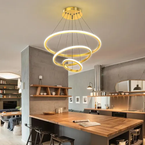 Luminária De Teto Pendente Led 76w Lâmpada Moderna Para Sala