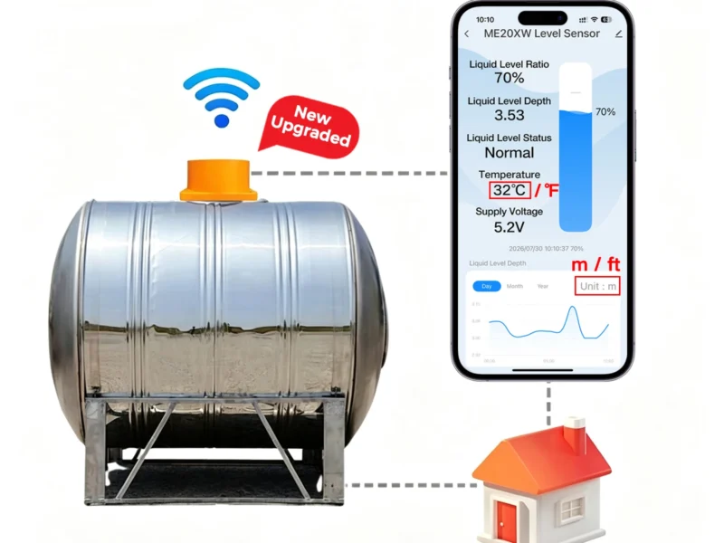 Medidor de Nível de Água Wi-Fi ME201W 0,1-4,0m