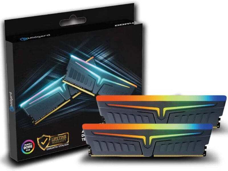 Memoria Midgard RGB 32GB (16GBX2) DDR4 DIMM 3200MHZ XMP 2.0 CL16 1,35V Dual Channel Desktop