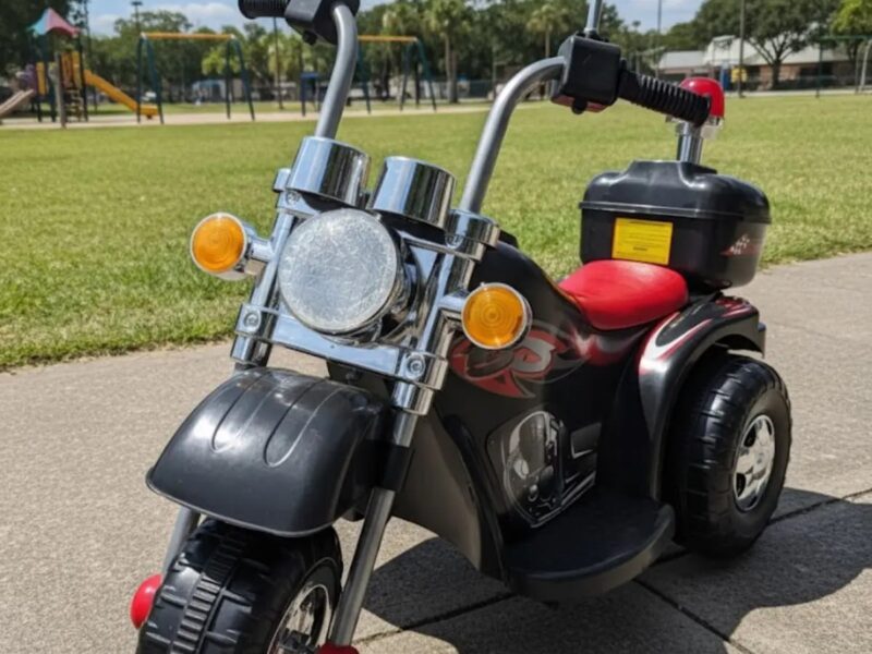 Mini Moto Infantil Elétrica Brinq Kids BQ014 6V C/ Luzes e Som Preta