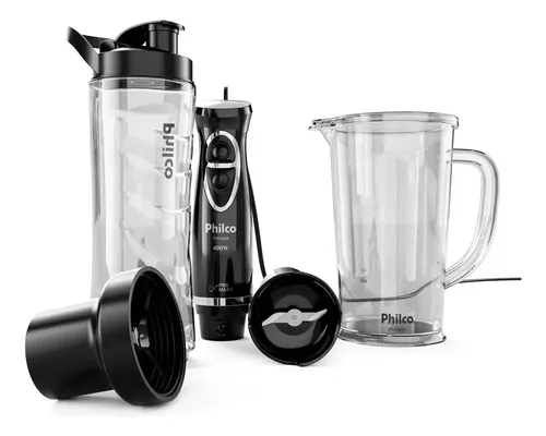 Mixer E Blender Philco 1 Velocidade + Turbo 400w Pmx40a Preto