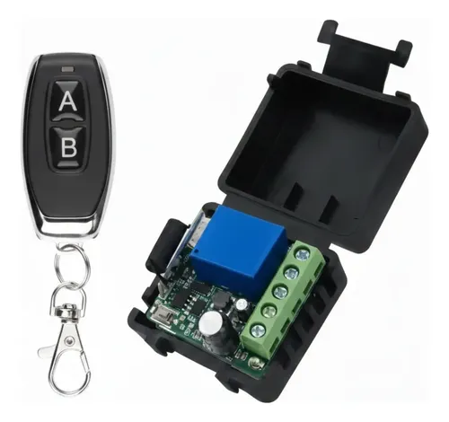 Modulo Rele Rf 433mhz 1ch 12v + Controle Remoto Rf 433mhz