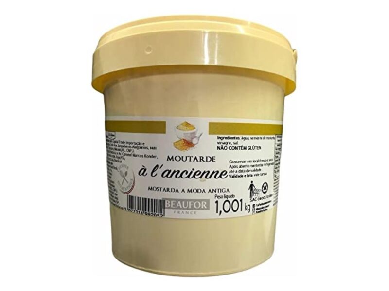 Mostarda Francesa Beaufor Ancienne Balde 1,001kg na Link por R$ 43,00