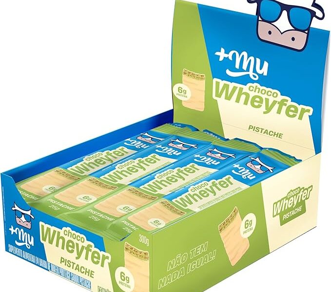 +Mu Chocowheyfer Proteico Sabor Pistache – Display 12 unidades 25g
