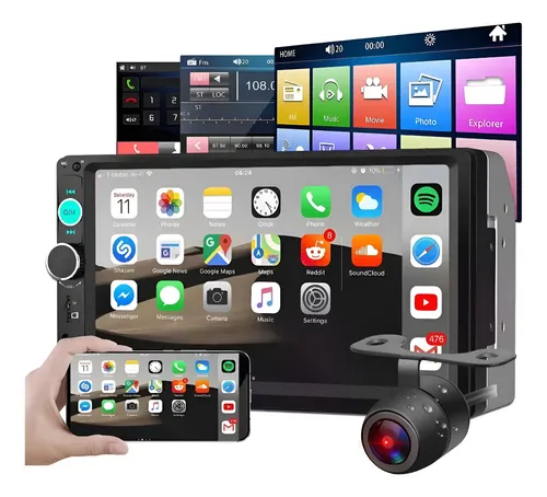 Multimídia 7 Polegadas 2din Mp5 Touch Screen + Camera Ré