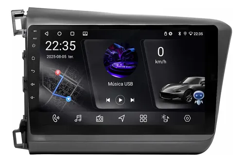 Multimidia Civic G9 9p Android Auto Carplay 4gb 64gb