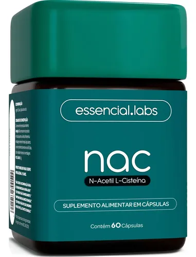NAC 600mg – Fórmula Exclusiva com Máxima Concentração e Pureza – N-Acetil L-Cisteína – 60 Cápsulas