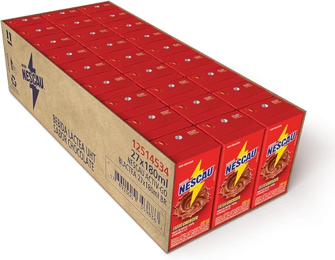 Nescau Bebida Láctea 180ml caixa com 27 unidades