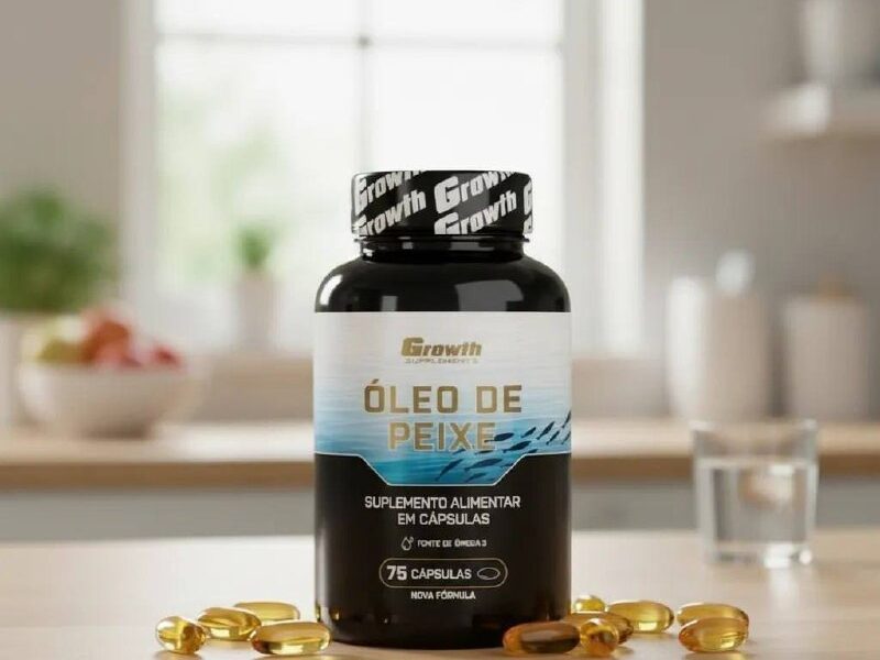 Omega 3 Óleo De Peixe 75 Softgel (caps) Growth Supplements